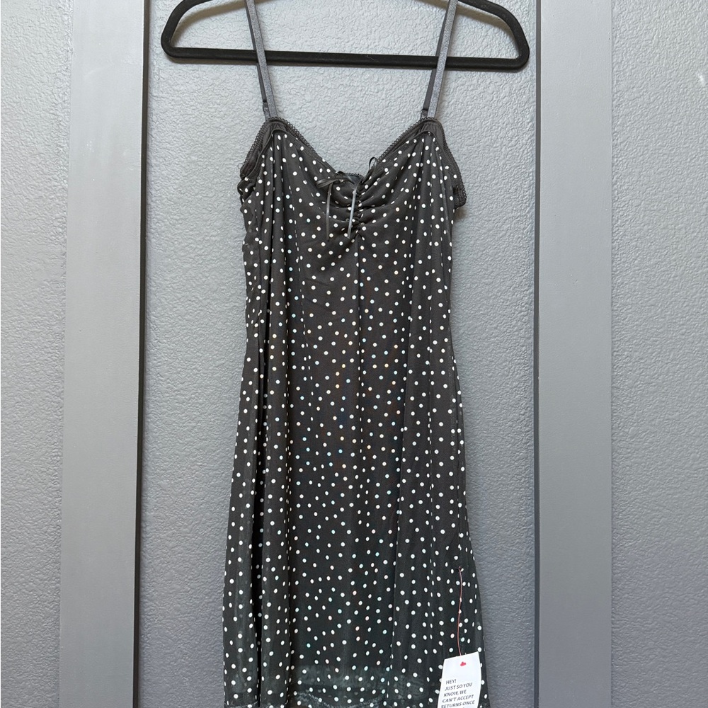 ASOS Black Polka Dot Slip Dress